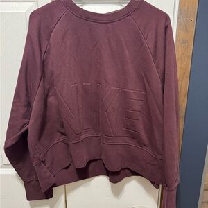 Nike Women's Maroon Crew Neck Sweater
